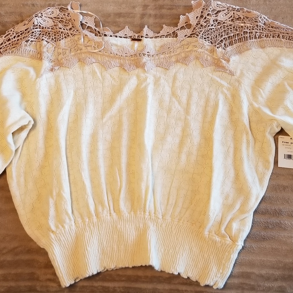 Ivory and tan sweater